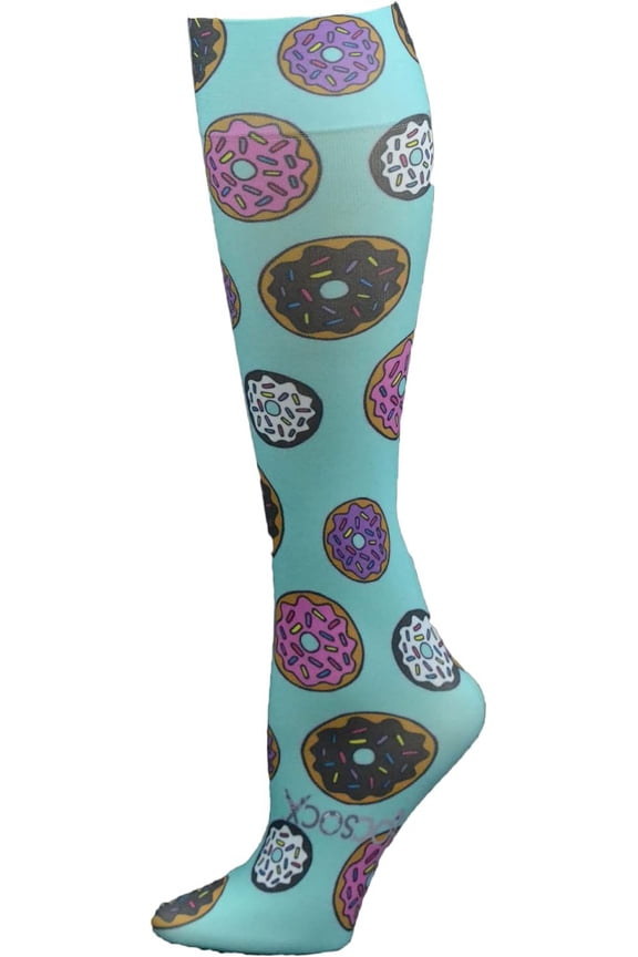 Turquoise Donut Socks (Small) Youth