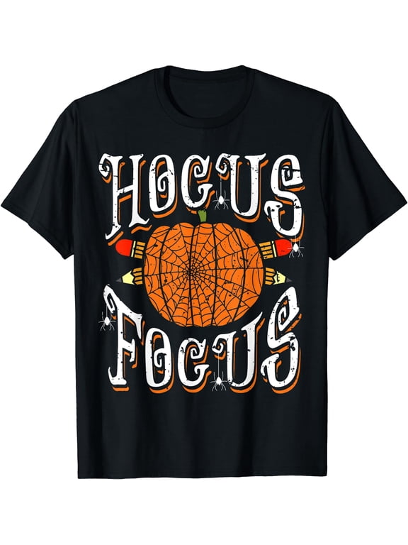 Hocus Focus Funny Halloween Tee Shirt Teacher Graphic T-Shirt