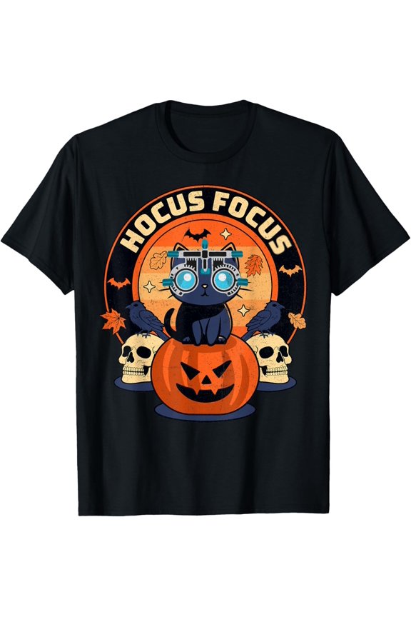 Hocus Focus Optometry Halloween Cat T-Shirt