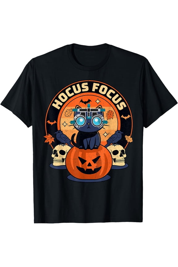 Hocus Focus Optometry Optometrist Eye Doctor Cat Unisex S-5XL T-Shirt