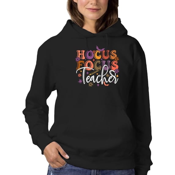 Hocus Focus Teacher Retro Style Hoodie Women -Image by Shutterstock, Female 3X-Large