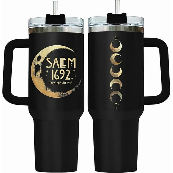 Hocus Gifts for Christmas, Hocus Tumbler 40 Oz Stainless Steel with Handle Straw, Witches Brew Tumbler, Hocus Gifts for Women, Sanderson Sister Gifts
