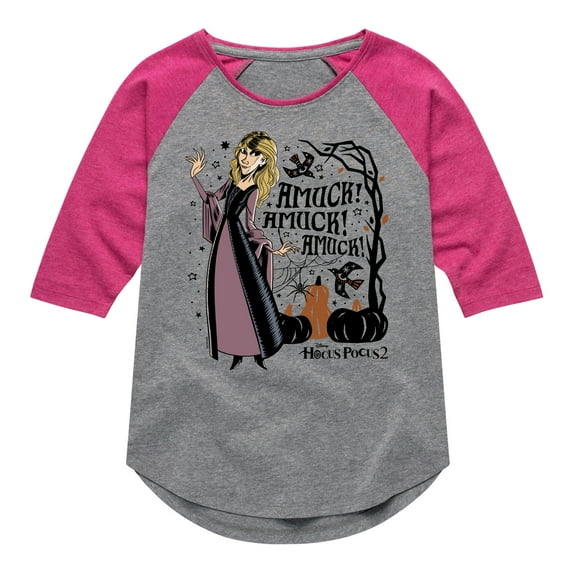Hocus Pocus 2 - Amuck Sarah - Toddler And Youth Girls Raglan Graphic T-Shirt