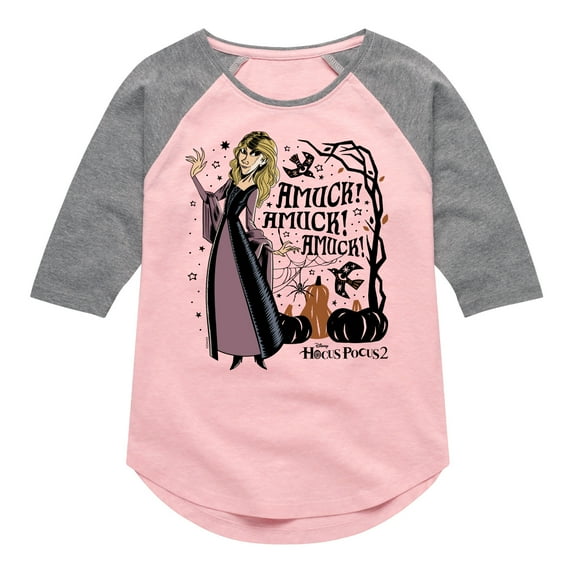 Hocus Pocus 2 - Amuck Sarah - Toddler And Youth Girls Raglan Graphic T-Shirt