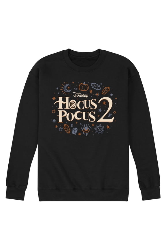 - Logo With Icons - Men's Crew Neck Fleece Pullover