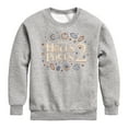 thumbnail image 1 of Hocus Pocus 2 - Logo With Icons - Toddler And Youth Crewneck Fleece Sweatshirt, 1 of 4