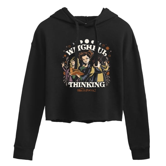 Hocus Pocus 2 - Witchful Thinking - Juniors Cropped Pullover Hoodie