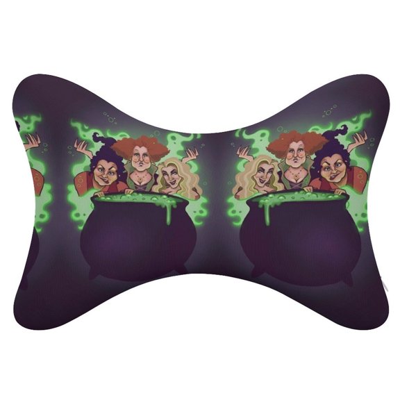 Hocus-Pocus 2Pcs Car Neck Pillow Head Rest Cushion Neck Support Headrest Comfortable Soft Fit for Most Cars Universal Car Pillow