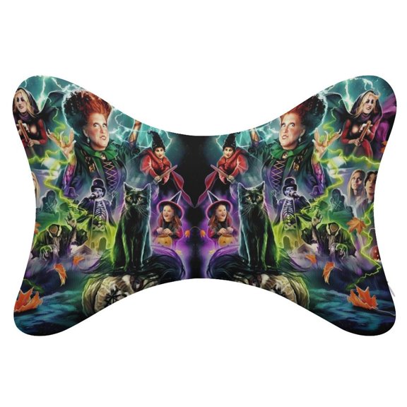 Hocus-Pocus 2Pcs Car Neck Pillow Head Rest Cushion Neck Support Headrest Comfortable Soft Fit for Most Cars Universal Car Pillow