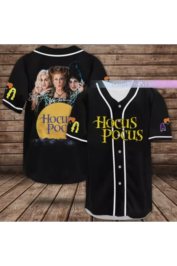 Hocus Pocus 3D Baseball Jersey Shirt Halloween Gift Best Price Christmas Gift - Hot Sale 2