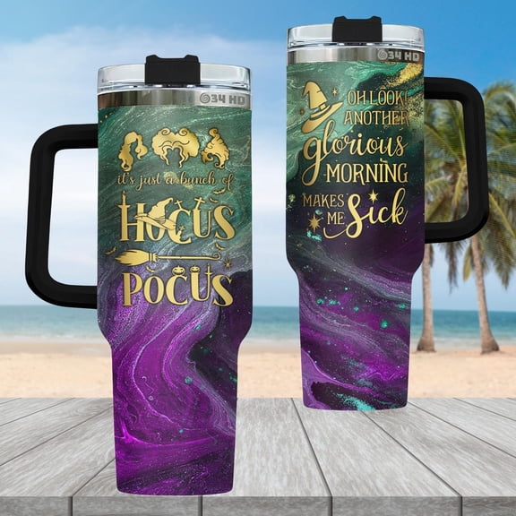 Hocus Pocus 40oz Tumbler, Sanderson Sisters Cup, Halloween Witch Drinkware Tumbler, Spooky Season Fan Gift, Bunch Of Hocus Pocus Cup