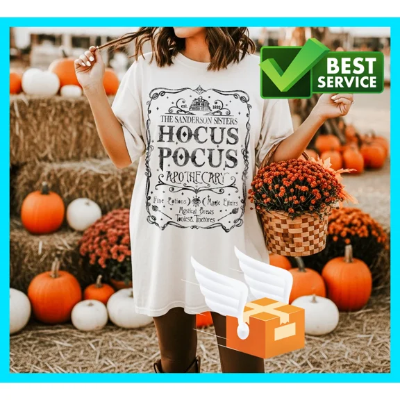 Hocus Pocus Apothecary Sanderson Sisters Halloween T-Shirt BH615