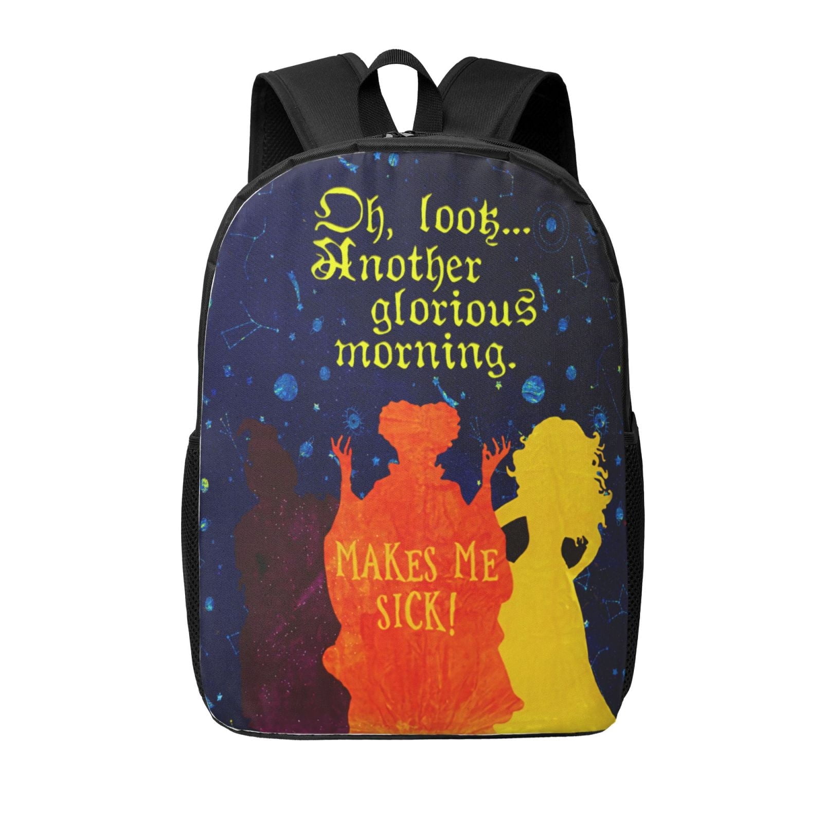 Hocus Pocus Backpack 17 Inch Large Capacity Casual School Bag Lightweight Daypack Laptop Bag Travel Hiking Camping