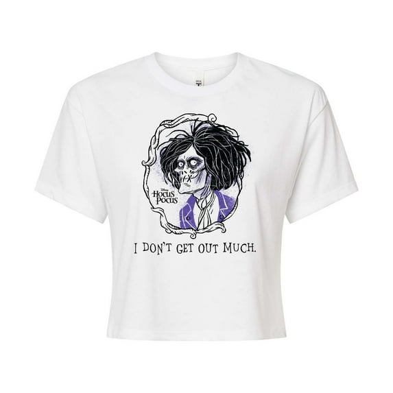 Hocus Pocus - Billy Don't Get Out Much - Juniors Cropped Cotton Blend T-Shirt