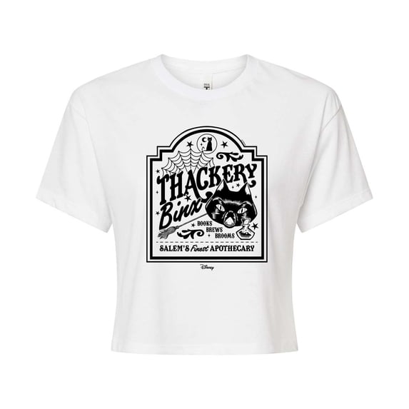 Hocus Pocus - Binx Business Sign - Juniors Cropped Graphic T-Shirt