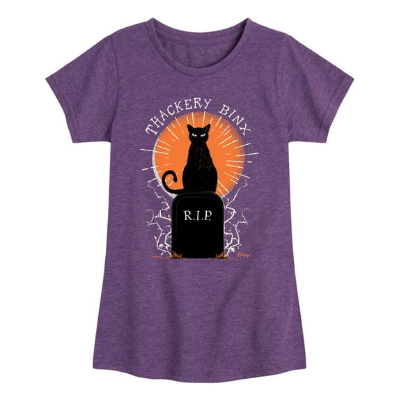 Hocus Pocus - Binx Graveyard - Toddler and Youth Girls Fitted Short Sleeve Graphic T-Shirt
