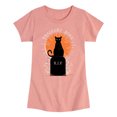 thumbnail image 1 of Hocus Pocus - Binx Graveyard -  Toddler and Youth Girls Fitted Short Sleeve Graphic T-Shirt, 1 of 4