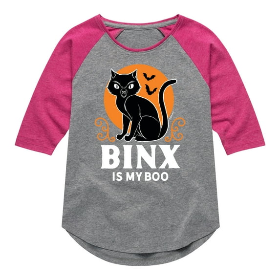 Hocus Pocus - Binx Is My Boo - Toddler And Youth Girls Raglan Graphic T-Shirt