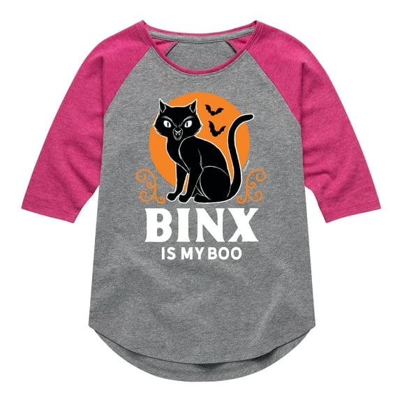 Hocus Pocus - Binx Is My Boo - Toddler And Youth Girls Raglan Graphic T-Shirt