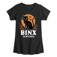 thumbnail image 1 of Hocus Pocus - Binx Is My Boo - Toddler And Youth Girls Short Sleeve Graphic T-Shirt, 1 of 5