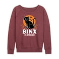 thumbnail image 1 of Hocus Pocus - Binx Is My Boo - Women's Lightweight French Terry Long Sleeve Shirt, 1 of 5