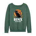 thumbnail image 1 of Hocus Pocus - Binx Is My Boo - Women's Lightweight French Terry Long Sleeve Shirt, 1 of 5