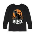 thumbnail image 1 of Hocus Pocus - Binx Is My Boo - Youth Long Sleeve Graphic T-Shirt, 1 of 5