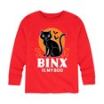 thumbnail image 1 of Hocus Pocus - Binx Is My Boo - Youth Long Sleeve Graphic T-Shirt, 1 of 5