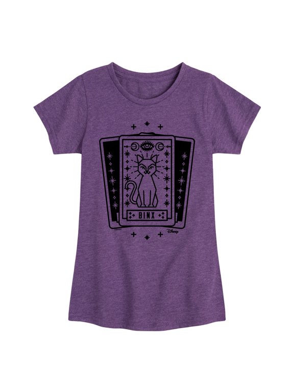 - Binx Tarot Girls' Fitted Short Sleeve Graphic T-Shirt
