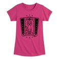thumbnail image 1 of Hocus Pocus - Binx Tarot -  Toddler and Youth Girls Fitted Short Sleeve Graphic T-Shirt, 1 of 4