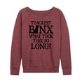 thumbnail image 1 of Hocus Pocus - Binx What Took Thee So Long - Women's Lightweight French Terry Long Sleeve Shirt, 1 of 5