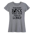 thumbnail image 1 of Hocus Pocus - Binx What Took Thee So Long - Women's Short Sleeve Graphic T-Shirt, 1 of 5