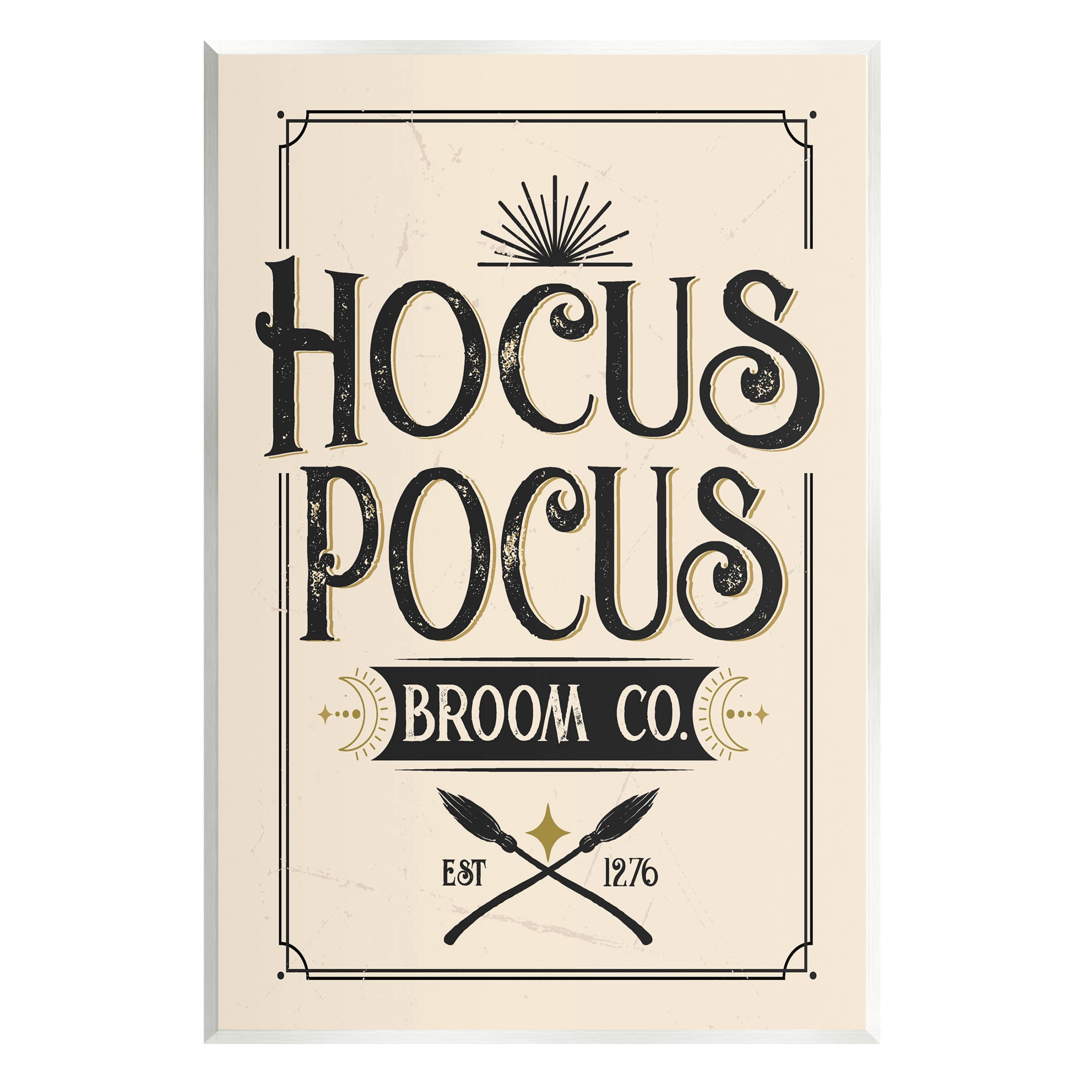 Hocus Pocus Broom Co Sign Holiday Graphic Art Unframed Art Print Wall Art