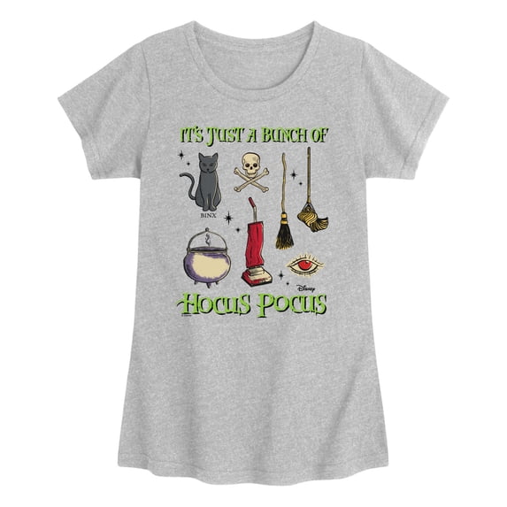 Hocus Pocus - Bunch Of Hocus Pocus Girls' Fitted Short Sleeve Graphic T-Shirt