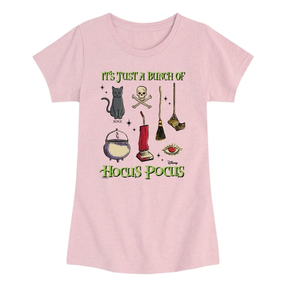 Hocus Pocus - Bunch Of Hocus Pocus Girls' Fitted Short Sleeve Graphic T-Shirt