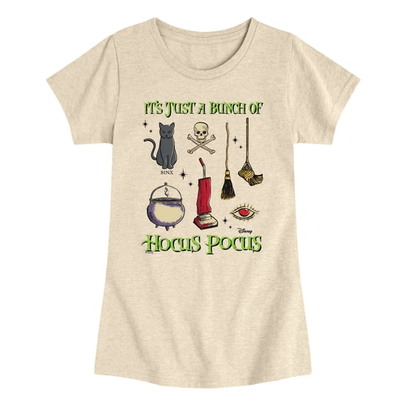 Hocus Pocus - Bunch Of Hocus Pocus Girls' Fitted Short Sleeve Graphic T-Shirt