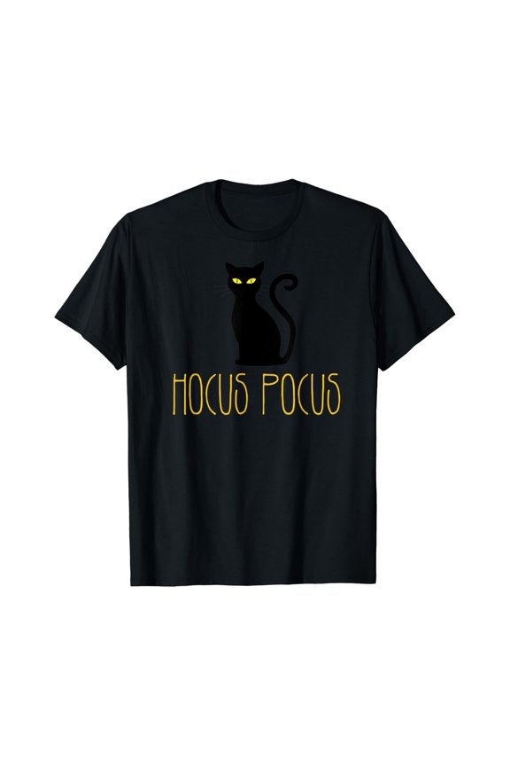 Hocus Pocus Cat Ghost Halloween Holiday T-Shirt, Size S-5XL