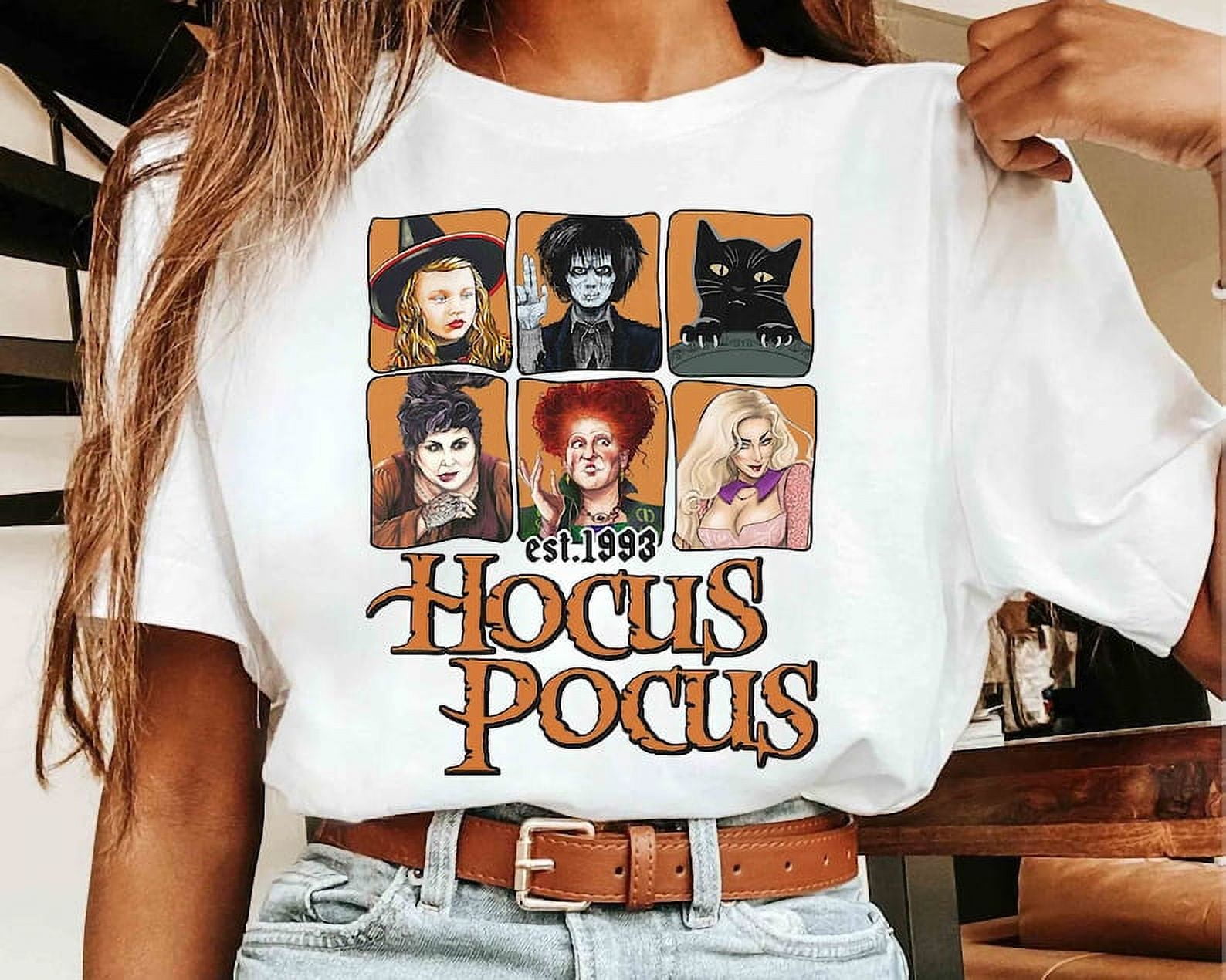 Hocus Pocus Characters Shirt, Disney Binx Black Cat Billy Dani