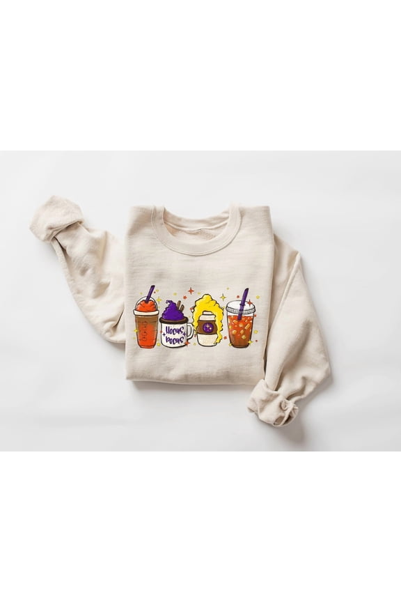 Hocus Pocus Coffee Witch Spell Pot Caffeine Spooky Season Gift Sweatshirt