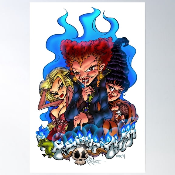 Hocus Pocus Comic Book Art Poster Wall Art, Modern Wall Decor For Living Room Bedroom, 8x12 UNFRAMED