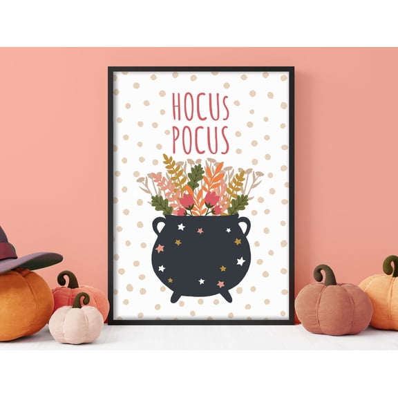 Hocus Pocus - Decor, Autumn Print, Gallery Wall Art, Witches Cauldron Wall Art, Modern Wall Decor, 16x24 UNFRAMED