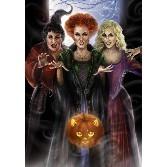 Hocus Pocus Diamond Art Kits for Adults Gem Art Kits for Adults for Gift Home Wall Decor Superheroes 16x12inch