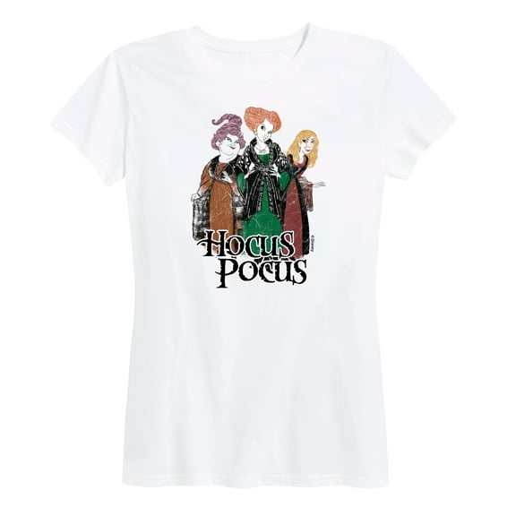 Hocus Pocus - Distressed Character Art - Women's Short Sleeve Graphic T-Shirt