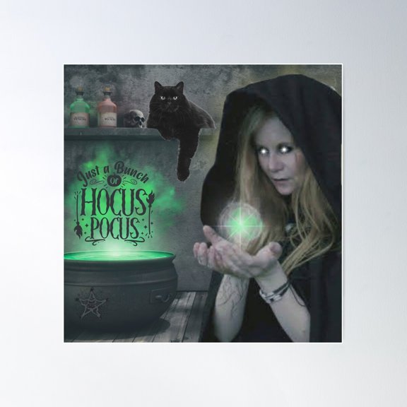 Hocus Pocus Fantasy Art Poster Wall Art, Modern Wall Decor For Living Room Bedroom, 16x16 UNFRAMED