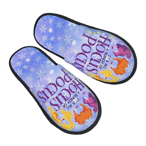 Hocus Pocus Furry Slippers For Men Women Fuzzy House Slippers Winter Anti-Slip Indoor And Outdoor Slip On Shoes Medium