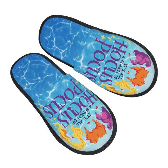Hocus Pocus Furry Slippers For Men Women Fuzzy House Slippers Winter Anti-Slip Indoor And Outdoor Slip On Shoes Medium