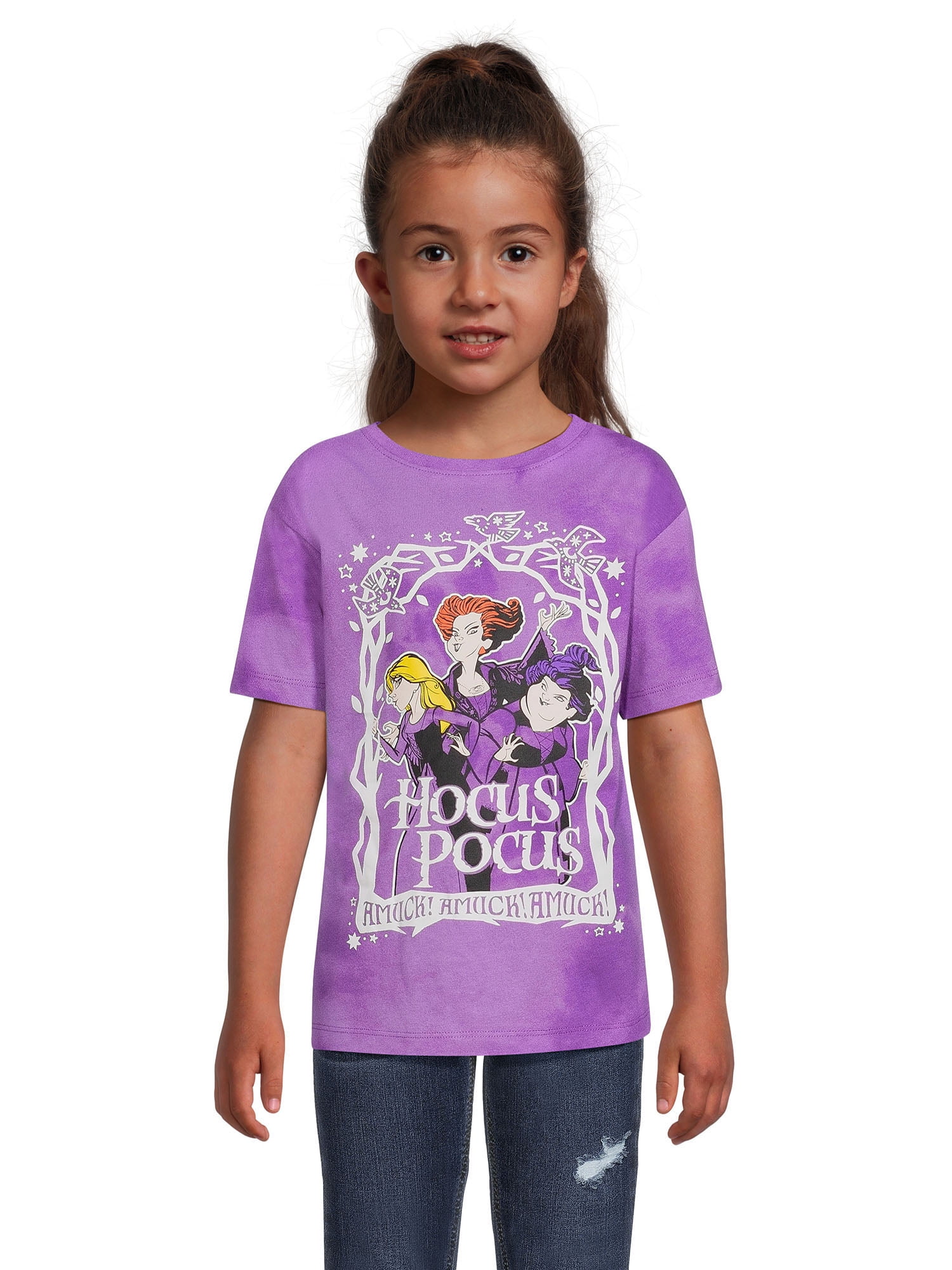 Hocus Pocus Girls Halloween Graphic T-Shirt, Sizes 4-16 - Walmart.com