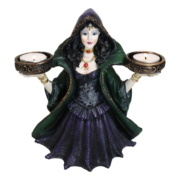 Hocus Pocus Grand High Witch Sorceress Double Votive Candle Holder Figurine