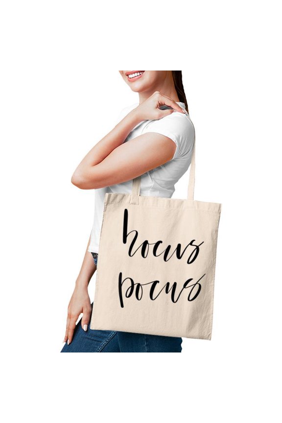 Hocus Pocus Halloween Hand Lettered Witch Spells Tote Bag