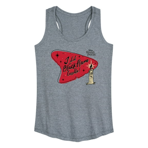 Hocus Pocus - I Lit The Black Flame Circle - Women's Racerback Tank Top